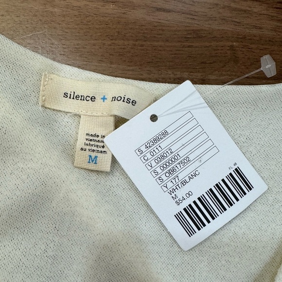 Silence & Noise, Cream, Lace Up Side Top, Sexy, Fun, Versatile, Medium - Picture 2 of 8